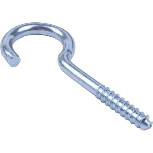 15 Pcs Lamp Wire 3.5mm Thread 45mm Long Metal Screw Hook Silver