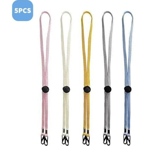 5Pcs Adjustable Face Mask Lanyard Convenient Holder Rope Anti-lost Mask Hanging Hook Neck Rop Halter Ropes Traceless Ear Hooks