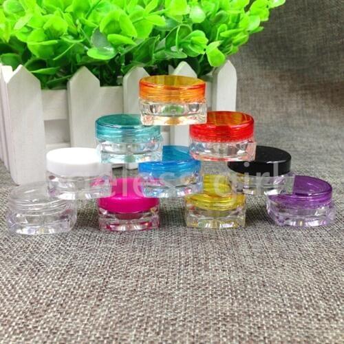 50/100/200pcs 3g mini Refillabe Bottles Travel Bottles Face Cream Bottles Or Eye Cream Jar And Sample bottles