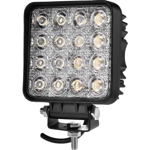 6000-6500K Car Led Headlights Lighting Spot work bar 12/24V 48W Work Light led bar 16PCS LED light bar for Truck Tractor SUV