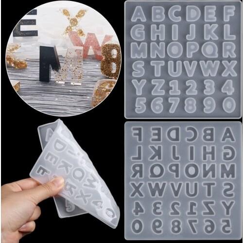 Alphabet Number Mold Letter Mold Pendant Silicone Molds Clear Resin Mold Epoxy Resin Craft Ornament Pendant Decoration Mold
