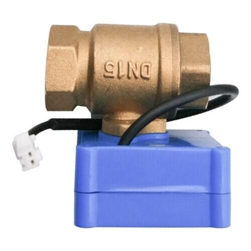 Automatic Water Shut Off DN15 Motorized Valve work with WZ803&804 Water Leaking Sensor Water Flood Overflow Detector