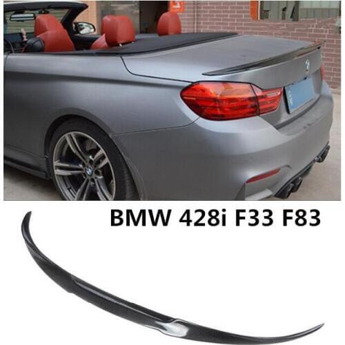 Carbon Fiber Car Rear Wing Trunk Lip Spoilers For BMW 4 Series F83 F33 428i 2014 2015 2016 2017 2018 M4-RKP EMS Free shipping