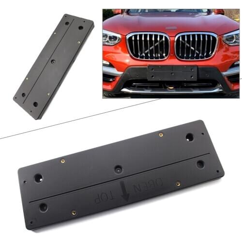 Car Front License Plate ABS Plastic Base Bracket Holder 51119477666 for BMW X3 G08 2018 2019 2020