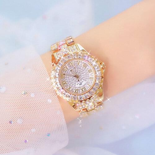 Fashion Crysta Wristwatches Montre Femme Jewelry Bs Rose Gold Watches Womens Diamond Quartz Luxury Watch Waterproof Ladies 2021
