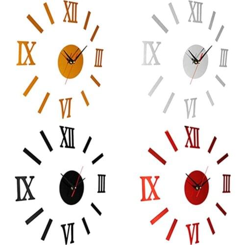 DIY digital Wall Clock 3D Mirror Surface Sticker Silent Acrylic Clock Home Office Decor Wall Clock for Bedroom Living Room Decor