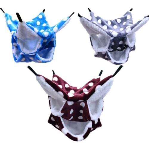 2020 New Creative Polka Dot Hammocks Ferret Rabbit Animals Small Animal Sleeping Mats House Hanging Pet Hammock Comfortable Pet