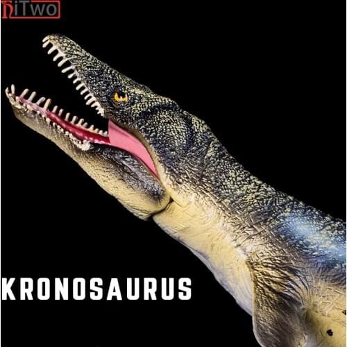 HiTwo Original Prehistoric Savage Animals Kronosaurus Action Figures Sealife Model PVC Cognition Toys Gift For Kids