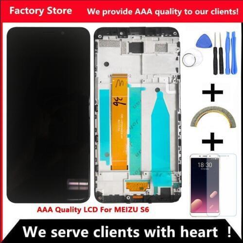 AAA Quality LCD+Frame For MEIZU S6 Lcd Display Screen Replacement For MEIZU S6 Screen LCD Assembly