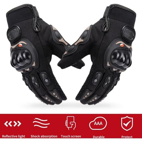 Motorcycle Gloves Full Finger Motorbike for Climbing Hiking Cycling Rubber Non-slip Glove Mountain Breathable M-XXL