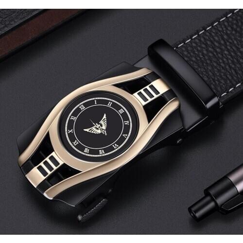 Mens belts leather belts automatically buckle youth fashion business Joker fashion belts