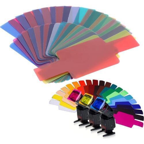 20 Color Photographic Color Gel Filter Cards Set Flash Speedlite for Canon 10166