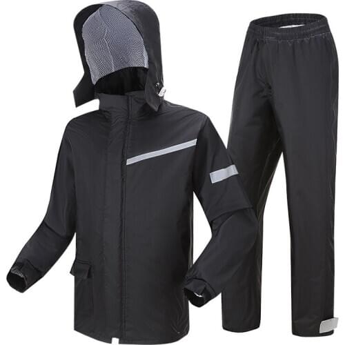 Outdoors Set Waterproof Pants Raincoat Jacket Cycling Hiking Electric Motorcycle Rain Coat Men Impermeables Rain Suit BW50YY
