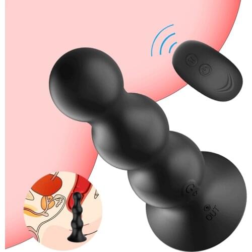 Wireless Inflatable Anal Plug Suction Cup Male Prostate Massager Expansion Butt Plug Anal Vibrator Sex Toys for Men Woman Shop