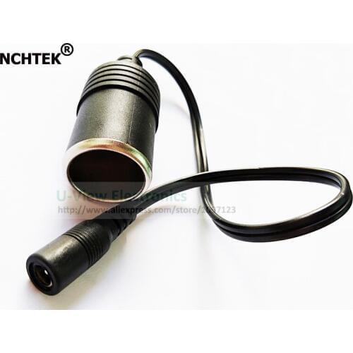 NCHTEK DC 5.5x2.1mm Female to Car Cigarette Lighter Female Socket Power Supply Cable/Free Shipping/2PCS