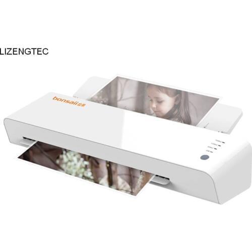 Free Shipping LIZENGTEC New Professional Office Fast Warm-Up Roll Hot & Cold Laminator Machine for A4 Paper Document Photo