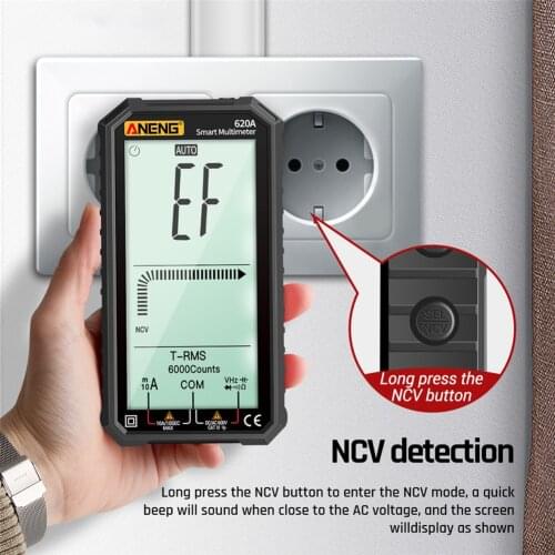 Portable 620A Digital Multimeter AC/DC Ammeter Volt Ohm Tester Meter Multimetro With Thermocouple LCD Backlight