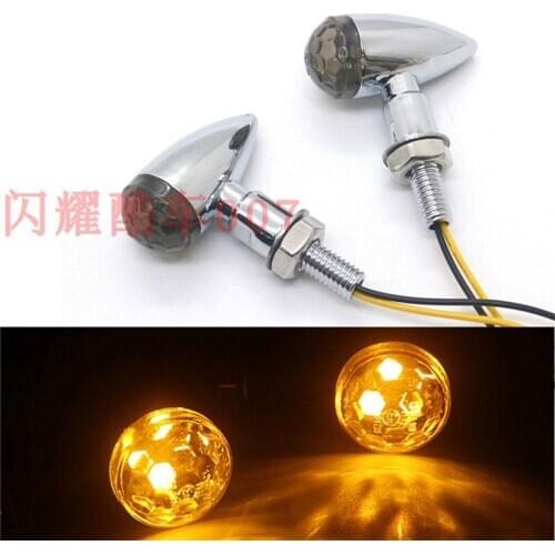 Transparent smoke lens motorbike indicator flashing for herley vespa px cafe racer motorcycle stop signal moto turn signal light