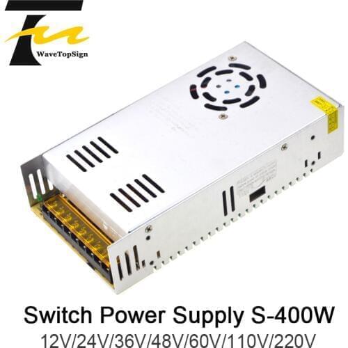 WaveTopSign AC220 to 0-24V 400W Regulated DC Adjustable Switching Power Supply 12V 36V 48V 60V 110V 220V
