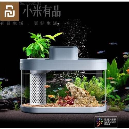 Youpin Amphibious Ecological Lazy Fish Tank Pro Work With Mijia APP Automatic Timing Feeding AI Smart Lighting With Water Filter