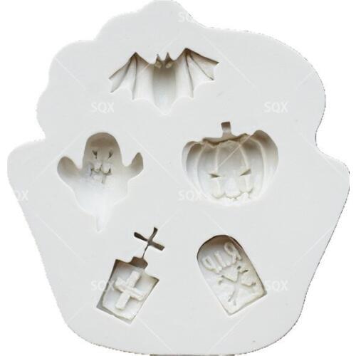 Halloween / Bat / Pumpkin / Ghost / Cross Halloween Silicone Cake Mold Kitchen Accessories SQ16382