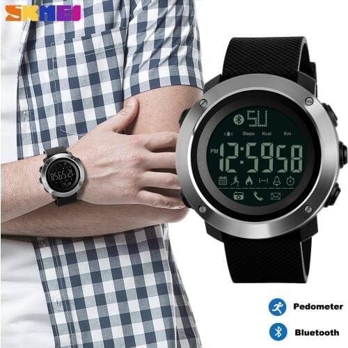 SKMEI Bluetooth Smart Watch Men Women Luxury Calories Pedometer Couple Outdoor Sport Waterproof Wristwatch relogio inteligente