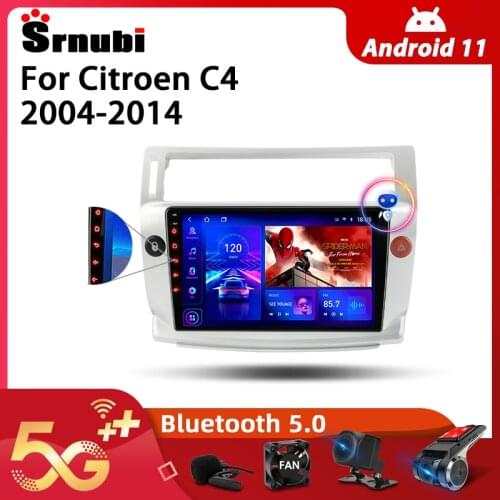 Android 10.0 2 Din Car Stereo audio Radio for Citroen C4 2004-2014 Multimedia Video Touch Screen Player 4G Wifi Speaker MP5 DVD