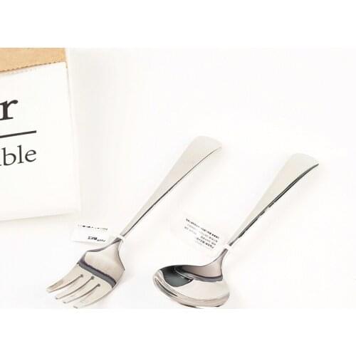 2PCS Fork Spoon Dinner Set Stainless Steel Cutlery Set Fork Spoon Teaspoon Tableware Set Flatware Set Kitchen Dinnerware Set