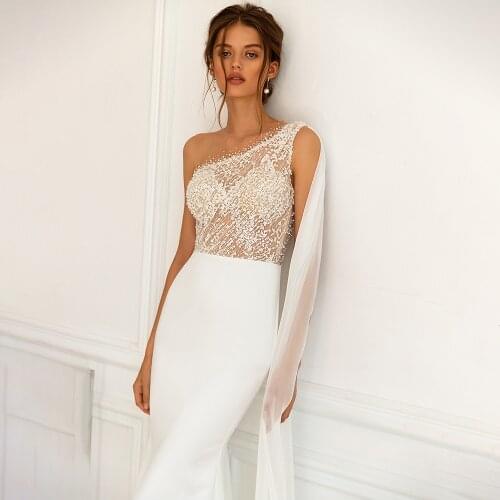 Женские платья на одно плечо UETEEY China At AliExpress