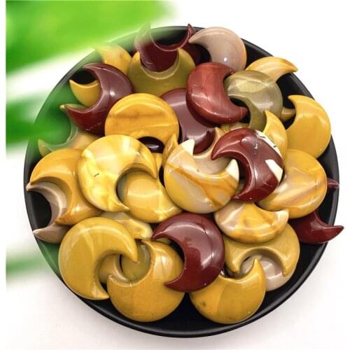 1 or 2 pcs Natural Moonkaite Quartz Crystals Moons Shaped Stone Healing DIY Gemstone Decoration Natural Stones and Minerals