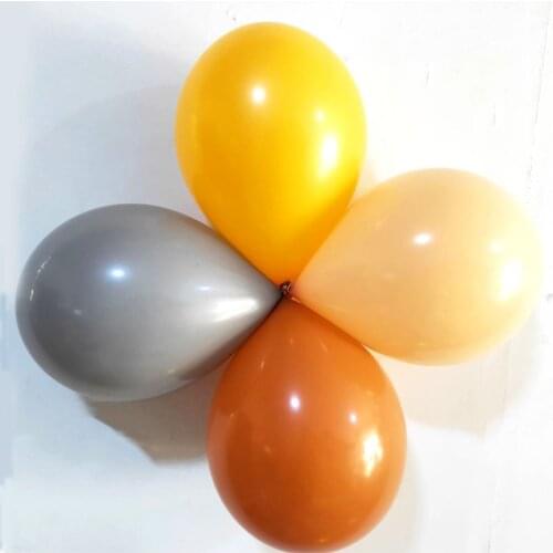 10/18 inch Retro Balloons Apricot Lemon Yellow Gray Latex Air Helium Balloon Rustic Wedding Birthday Party Decoration Globos