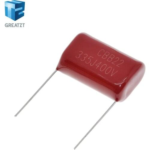 GREATZT 10PCS 400V335J 3.3uF Pitch 25mm 400V 335 3300nf CBB Polypropylene film capacitor