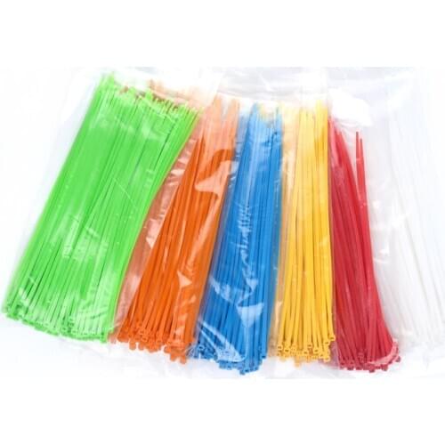 100pcs/bag Colorful 4X150MM Self-Locking Plastic Nylon Wire Zip Ties Cable Tie six Color