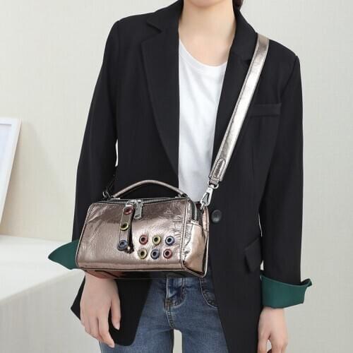 2020 Women Brand Bag New Genuine Leather Soft Shoulder Tote Handbag Luxury Cowhide Crossbody Bags Fashion Designer Pillow Bag