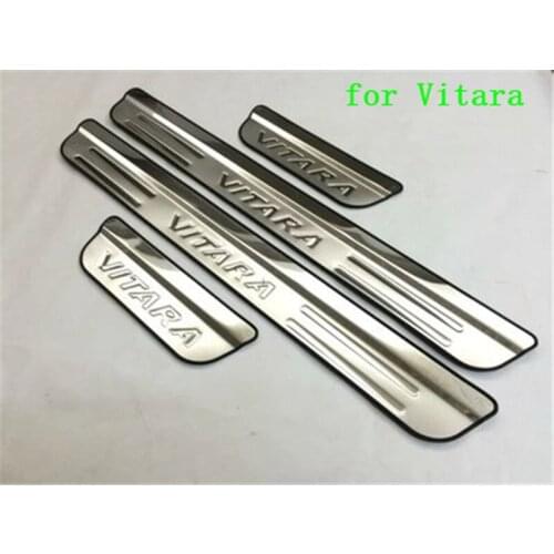 4pcs/lot stainless steel scuff plate door sill pedal for 2015-2019 Suzuki VITARA car accessories