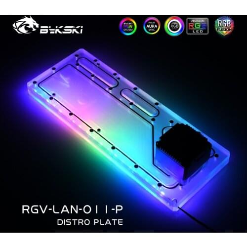 Bykski RGV-LAN-O11-P Acrylic Waterway Board Water Cooling Case Solution Use For RGB / A-RGB/RBW Lighting For LIANLI O11 Chassis