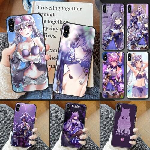 Genshin Impact Keqing Phone Case Cover Hull For iphone 5 5s se 2 6 6s 7 8 12 mini plus X XS XR 11 PRO MAX black soft prime