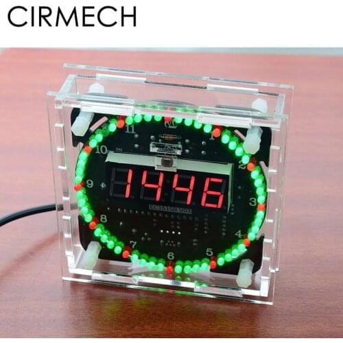 CIRMECH 2018 LED Digital Electronic Clock diy kit 51 Single-chip light and temperature sensor 12kinds-mode display clock suite