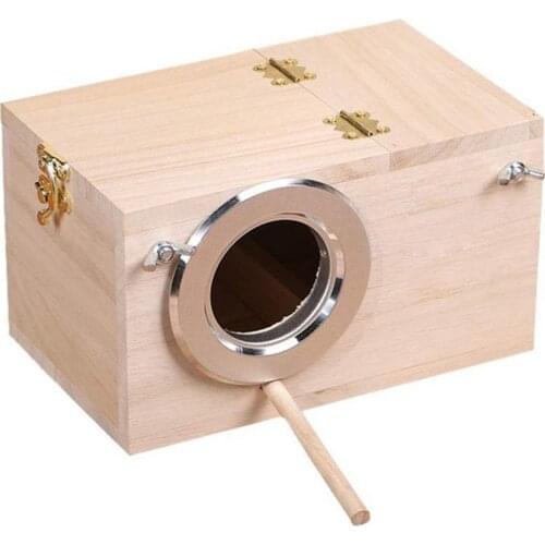 Wooden Bird Cage Breeding Box Nesting Boxes Hatching Cage for Parakeet Budgies Cocktail Finch Lovebird Parrot Bird Box Birdhouse