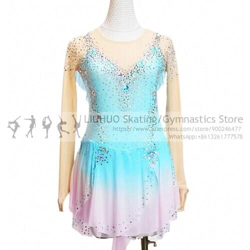 Ice Skating Dresses For Children Graceful Elegant New Brand Figure Skating Dresses For Competition