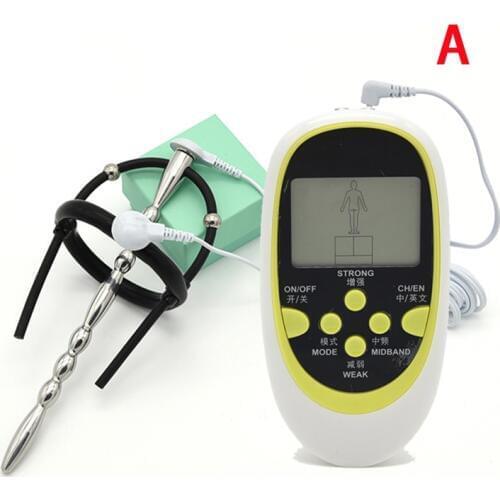 Electro Sex Medical Toy Electrical Stimulation Silicone Steel Beads Glans Ring Cock Ring Sex Toys For Men Sex Products