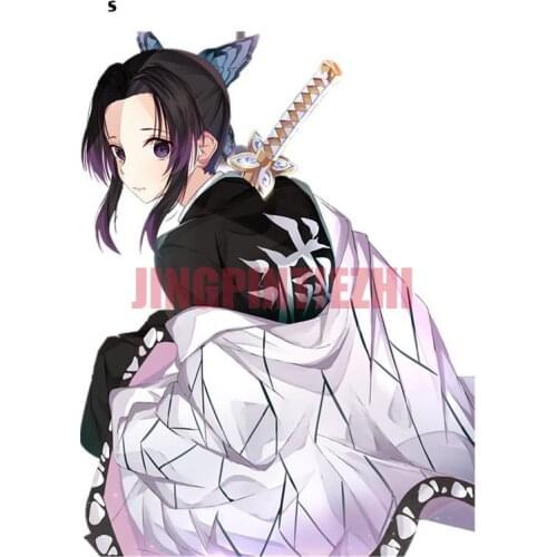 Creative Car Stickers FC478 Demon Slayer Shinobu Kocho 3D Poster Cartoon Anime Car Hood Sticker Laptop Decal Racing Stickers