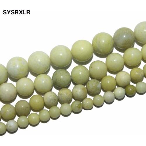 Free Shipping Yellow Mustard Stone Natural Stone Round Loose Beads For Jewelry Making DIY Bracelet Necklace 6 8 10 12 MM Strand