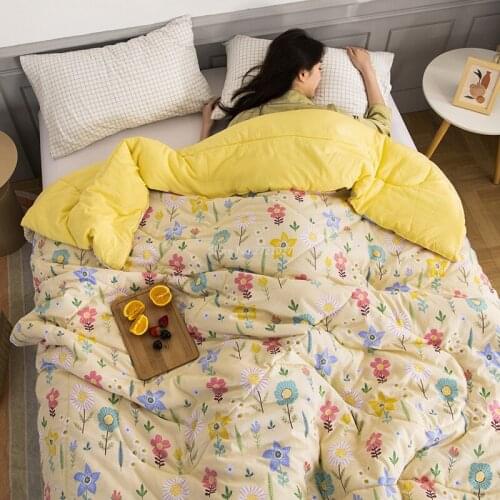 Summer Quilt Printed, Summer Cool Quilt, Double Air-conditioned Quilt, Thin Quilt for Single Student Dormitory In Summer