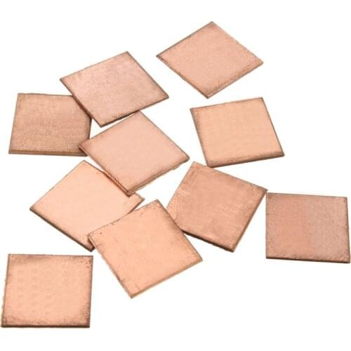 50pcs/Set 0.1/0.3/0.5/0.8/1mm Laptop Copper Sheet Plate Strip Shim Thermal Pad Heatsink Sheet For GPU CPU VGA Chip RAM Cooling