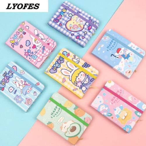A6 A7 mini notebook trumpet portable cute carry small notepad school office supply memo sheets kawaii cartoon style notebook
