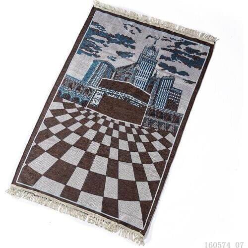 70*110cm Kaaba Prayer Blanket, Kaaba Prayer Blanket, Kaaba Prayer Blanket, Muslim Prayer Blanket, Chenille Prayer Blanket