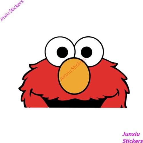 Cartoon Elmo Peeking Car Sticker Vinyl Auto Accessories Car Window Car Styling Decal PVC 13cm*8cm