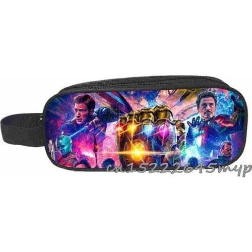 Boys Girls Cartoon Pencil Case Bag School Pouches Avengers Children Student Pen Bag Gifts Cosmetic bag