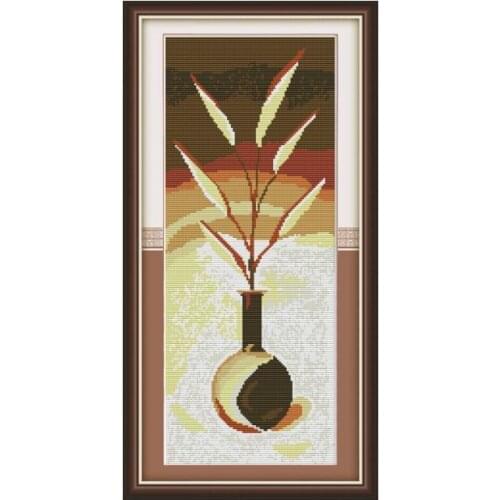 Floral(4) cross stitch kit aida 14ct 11ct count printed canvas stitches embroidery DIY handmade needlework